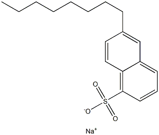 6-オクチル-1-ナフタレンスルホン酸ナトリウム 化学構造式