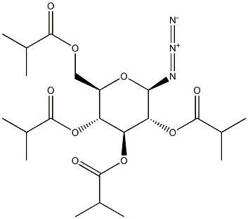 2,3,4,6 - Tetra-O-isobutyryl-beta-D-glucopyranosyl azide Struktur