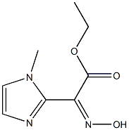 [(Z)-Hydroxyimino]-(1-methyl-1H-imidazol-2-yl)-acetic acid ethyl ester 化学構造式