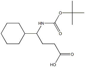 4-tert-butoxycarbonylamino-4-cyclohexyl-butyric acid Structure