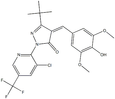 3-(tert-Butyl)-1-(3-chloro-5-(trifluoromethyl)(2-pyridyl))-4-((4-hydroxy-3,5-dimethoxyphenyl)methylene)-2-pyrazolin-5-one