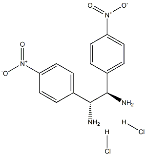 (R,R)-1,2-二(4-硝基苯基)-1,2-乙二胺二盐酸盐,95%,E,,结构式