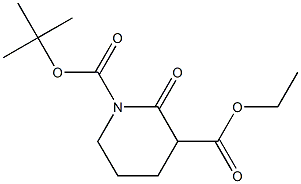 N-BOC-3-乙氧羰基-2-哌啶酮,,结构式