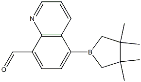 5-(3,3,4,4-Tetramethylborolan-1-yl)quinoline-8-carbaldehyde 结构式