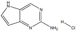 2-Amino-5H-pyrrolo[3,2-d]pyrimidinehydrochloride 结构式