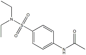 N,N-Diethyl-4-acetamidobenzenesulfonamide 化学構造式