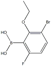 2-Ethoxy-3-bromo-6-fluorophenylboronic acid 化学構造式