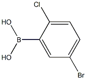 5-Bromo-2-chlorophenylboronic acid 化学構造式