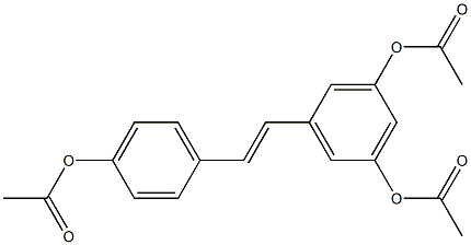 Acetic acid 3-acetoxy-5-[2-(4-acetoxy-phenyl)-vinyl]-phenyl ester 结构式