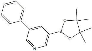 3-phenyl-5-(4,4,5,5-tetramethyl-1,3,2-dioxaborolan-2-yl)pyridine Struktur