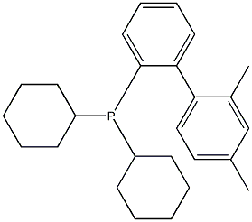 2-二环己基磷-2',4'-二甲基联苯 结构式