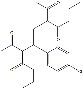 5,8-diacetyl-6-(4-chlorophenyl)dodecane-4,9-dione Structure