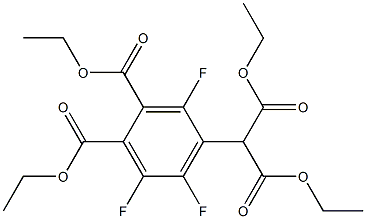 diethyl 4-(1,3-diethoxy-1,3-dioxopropan-2-yl)-3,5,6-trifluorophthalate Structure