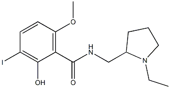 N-((1-ethylpyrrolidin-2-yl)methyl)-2-hydroxy-3-iodo-6-methoxybenzamide Structure