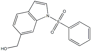 (1-(phenylsulfonyl)-1H-indol-6-yl)methanol,,结构式