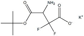 Boc-3-amino-2,2-difluoro-propionic acid potassium salt Structure