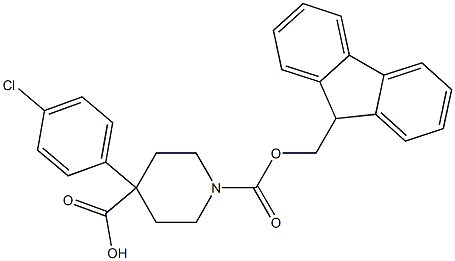 Fmoc-4-(4-chlorophenyl)-piperidine-4-carboxylic acid Structure