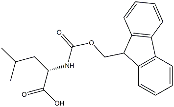 N-芴甲氧羰酰基-L-亮氨酸 结构式