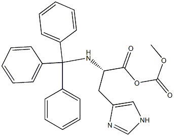 芴甲氧羰基-N-三苯甲基-L-组氨酸,,结构式