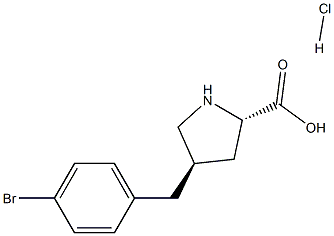 trans-4-(4-BroMobenzyl)-L-proline hydrochloride, 95% 化学構造式