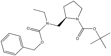 (R)-tert-butyl 2-(((benzyloxycarbonyl)(ethyl)aMino)Methyl)pyrrolidine-1-carboxylate Structure
