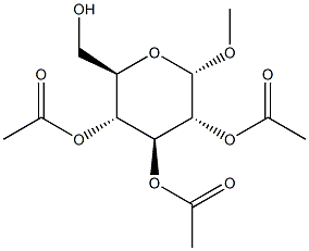 Methyl 2,3,4-tri-O-acetyl-a-D-glucopyranoside Struktur