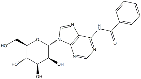 N6-Benzoyl-9-(a-D-mannopyranosyl)adenine Struktur