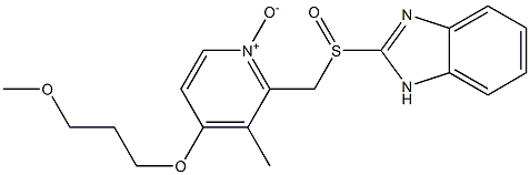 2-(((1H-benzo[d]imidazol-2-yl)sulfinyl)methyl)-4-(3-methoxypropoxy)-3-methylpyridine 1-oxide 化学構造式
