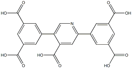 2,5-di(3,5-dicarboxylphenyl)isonicotinicacid Struktur