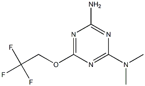 2-氨基-4-二甲氨基-6-三氟乙氧基-1,3,5-三嗪, , 结构式