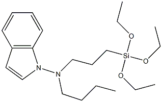 N-(n-butyl)-indole-aminopropyltriethoxysilane Structure
