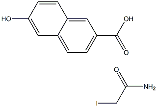 6-hydroxy-2-naphthoic acid iodoacetamide Struktur