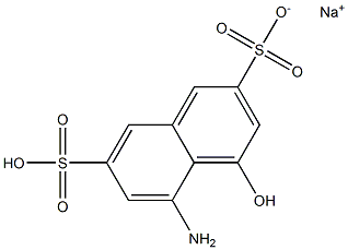 H酸(1-氨基-8-萘酚-3,6-二磺酸单钠盐), , 结构式