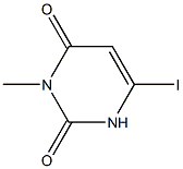6-碘-3-甲基-嘧啶-2,4(1H,3H)-二酮, , 结构式