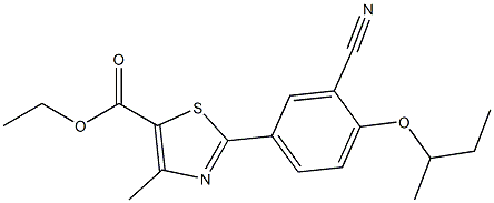 ethyl 2-(4-(sec-butoxy)-3-cyanophenyl)-4-methylthiazole-5-
carboxylate, 2375033-35-3, 结构式