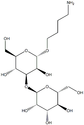 4-Aminobutyl 3-O-(a-D-mannopyranosyl)-a-D-mannopyranoside Structure