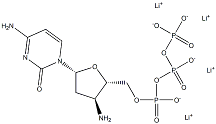 3'-Amino-2',3'-dideoxycytidine-5'-triphosphate lithium salt - 100 mM aqueous solution Struktur