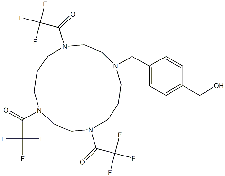 1,1',1''-(11-(4-(hydroxymethyl)benzyl)-1,4,8,11- tetraazacyclotetradecane-1,4,8-triyl)tris(2,2,2-trifluoroethan-1-one) Structure