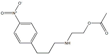 乙酸2-[3-(4-硝基-苯基)-丙基胺]-乙基酯 结构式