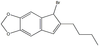 5-bromo-6-butyl-5H-indeno[5,6-d][1,3]dioxole Struktur
