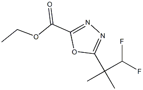 ethyl 5-(1,1-difluoro-2-methylpropan-2-yl)-1,3,4-oxadiazole-2-carboxylate Structure