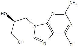 (S)-9-(2,3-Dihydroxypropyl)-2-amino-6-chloropurine Structure