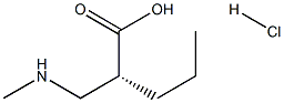 (R)-2-((methylamino)methyl)pentanoicacidhydrochloride Struktur