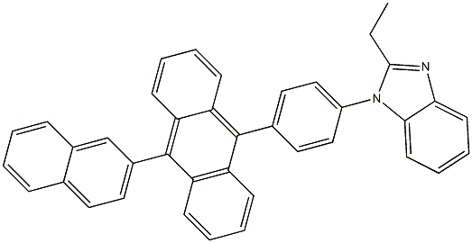 2-ethyl-1-(4-(10-(naphthalen-2-yl)anthracen-9-yl)phenyl)-1H-benzo[d]imidazole Structure
