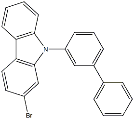 9-([1,1'-biphenyl]-3-yl)-2-bromo-9H-carbazole Structure