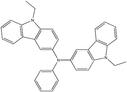 9-ethyl-N-(9-ethyl-9H-carbazol-3-yl)-N-phenyl-9H-carbazol-3-amine Structure