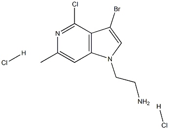 2-(3-Bromo-4-chloro-6-methyl-1H-pyrrolo[3,2-c]pyridin-1-yl)ethan-1-amine dihydrochloride Struktur