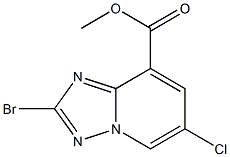 2-Bromo-6-chloro-[1,2,4]triazolo[1,5-a]pyridine-8-carboxylic acid methyl ester|