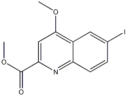 6-Iodo-4-methoxy-quinoline-2-carboxylic acid methyl ester 结构式
