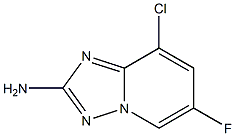 8-Chloro-6-fluoro-[1,2,4]triazolo[1,5-a]pyridin-2-ylamine Struktur